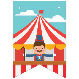 Circus Ringmaster. Circus kommt in die Stadt! Wimpelkette