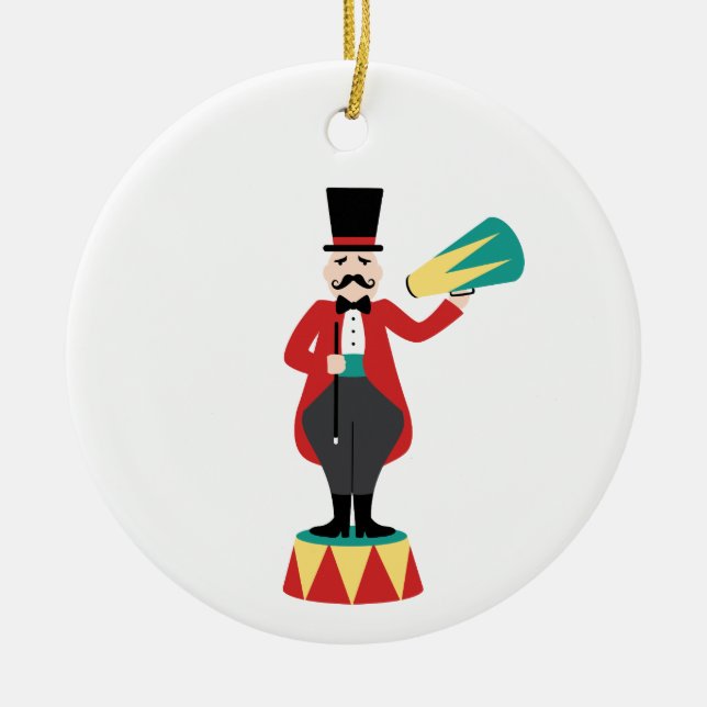 Circus Ringmaster Keramik Ornament (Vorne)