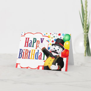 Circus Ringmaster Polar Bär Kindergeburtstag Karte