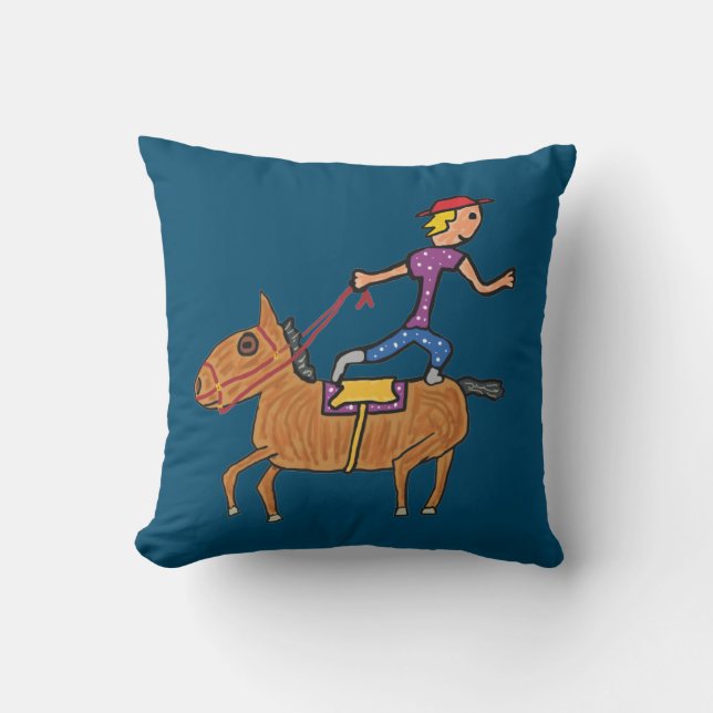 Circus Rodeo Reiten Kissen (Vorderseite)