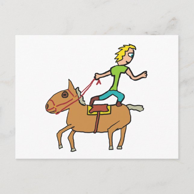 Circus Rodeo Reiten Postkarte (Vorderseite)