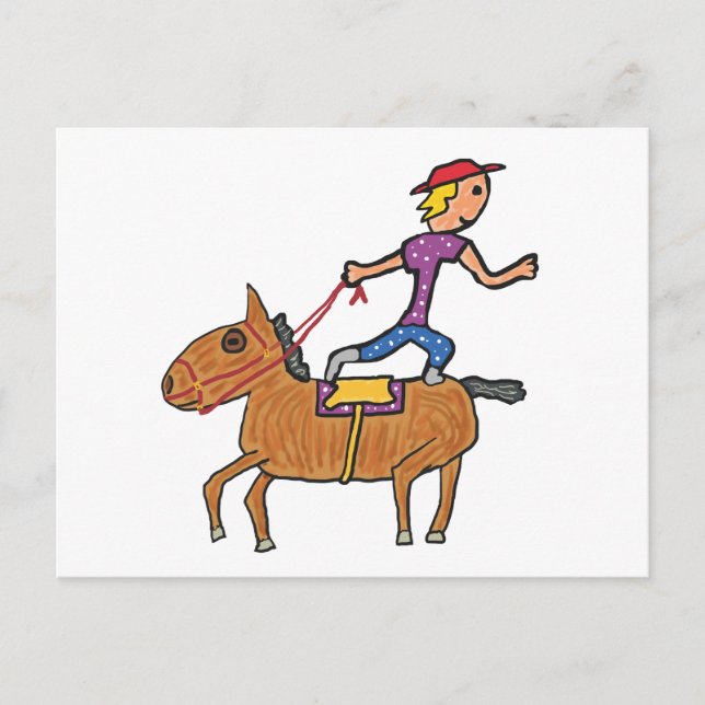 Circus Rodeo Reiten Postkarte (Vorderseite)