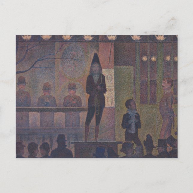 Circus Sideshow by Georges Seurat Postcard Postkarte (Vorderseite)