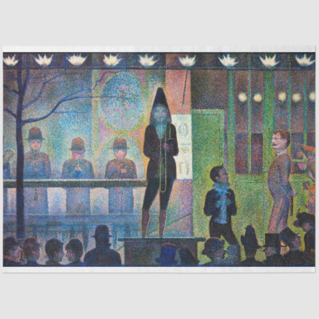 Circus Sideshow, Seurat Seidenpapier (Vorderseite)