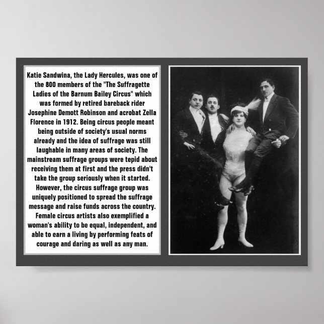 Circus Suffragette Katie Sandwina Barnum Bailey Poster (Vorne)