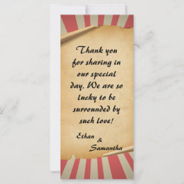 Circus Theme Wedding Danke Karten