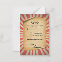Circus Theme Wedding RSVP