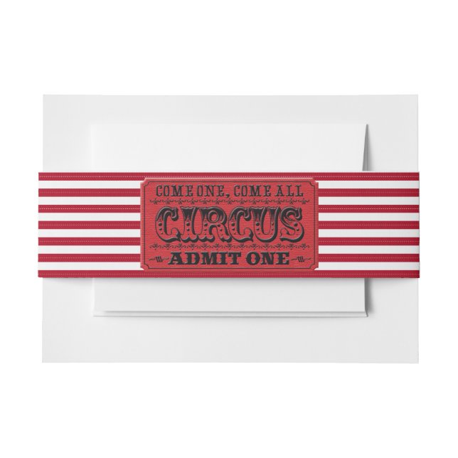 Circus Ticket Einladungsbanderole (Vorderseite Beispiel)