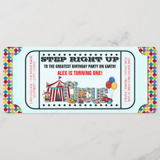 Circus Ticket Geburtstagsparty Einladung