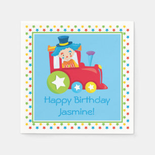 Circus Train   Personalisiert Serviette