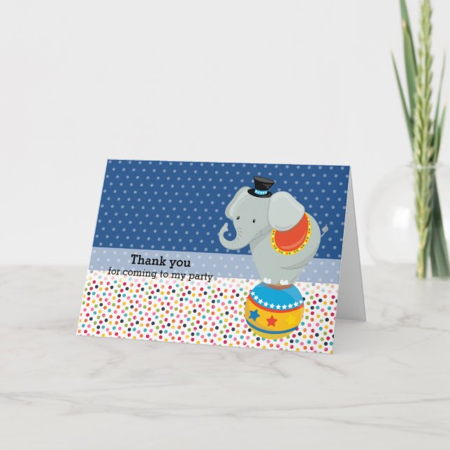 Circus * wählen Sie Hintergrundfarbe Dankeskarte (Vorderseite)