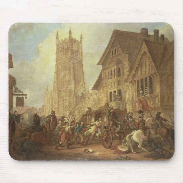 Cirencester Marktplatz, mit der Abtei und dem K Mousepad (Vorne)