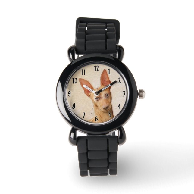 Cirneco dell’Etna Malerei - Niedliche Original Hun Armbanduhr (Vorderseite)