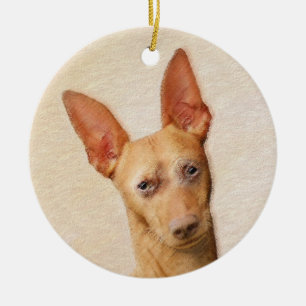 Cirneco dell’Etna Malerei - Niedliche Original Hun Keramik Ornament