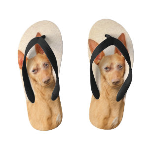 Cirneco dell’Etna Malerei - Niedliche Original Hun Kinderbadesandalen