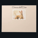 Cirneco dell’Etna Malerei - Niedliche Original Hun Notizblock<br><div class="desc">Cirneco dell’Etna Hundeportrait, Originalgemälde. Wir sind auf niedliche und lustige Originalkunst spezialisiert, die wir für Sie selbst oder als Geschenk für Ihre Freunde des Cirneco dell’Etna kaufen. Seien Sie kreativ - klicken Sie auf KENNEN, um Text hinzuzufügen/zu entfernen/zu ändern, das Bild zu verändern, Farben zu ändern oder alles andere, was...</div>