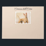 Cirneco dell’Etna Malerei - Niedliche Original Hun Notizblock<br><div class="desc">Cirneco dell’Etna Hundeportrait, Originalgemälde. Wir sind auf niedliche und lustige Originalkunst spezialisiert, die wir für Sie selbst oder als Geschenk für Ihre Freunde des Cirneco dell’Etna kaufen. Seien Sie kreativ - klicken Sie auf KENNEN, um Text hinzuzufügen/zu entfernen/zu ändern, das Bild zu verändern, Farben zu ändern oder alles andere, was...</div>