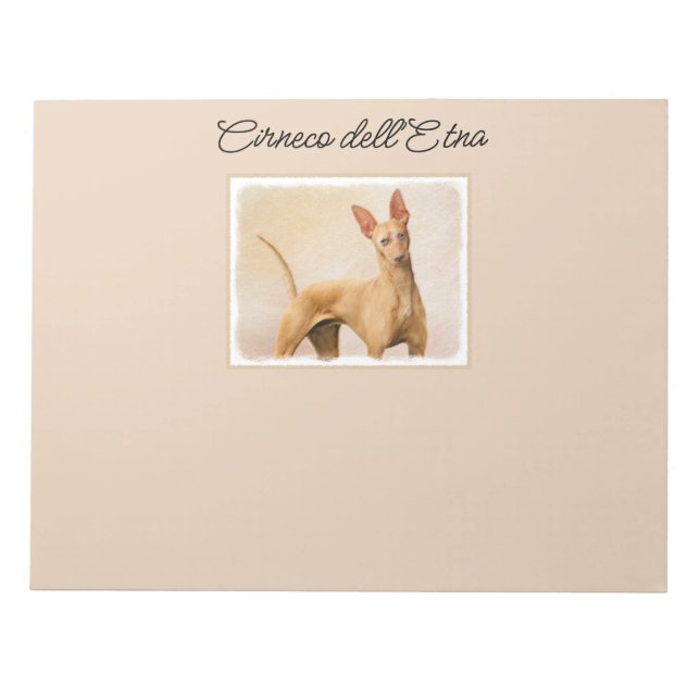 Cirneco dell’Etna Malerei - Niedliche Original Hun Notizblock (Vorderseite)