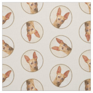 Cirneco dell’Etna Malerei Niedliche Original Hunde Stoff