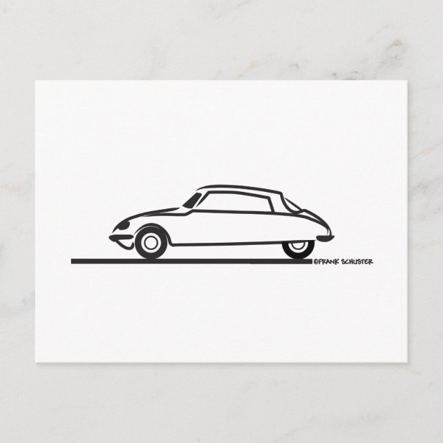 Ciroen DS 21 Pallas Postkarte (Vorderseite)