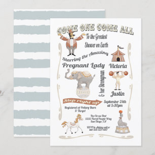 Cirque Big Top Baby shower Invitation