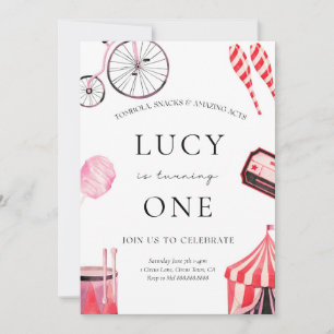 Cirque Invitation Anniversaire Pour Fille