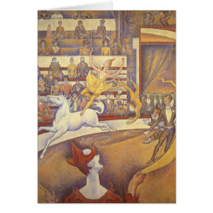 Cirque par Georges Seurat, Art pointilliste vintag
