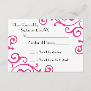 Cirrus Ivory (Magenta) RSVP-Karte RSVP Karte