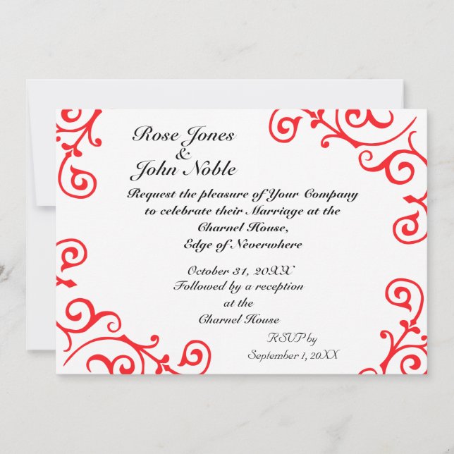 Cirrus Ivory (Ruby) Faire-part de mariage (Devant)