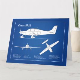 Cirrus SR22 - Flugzeugherstellungspläne für Zeichn Dankeskarte