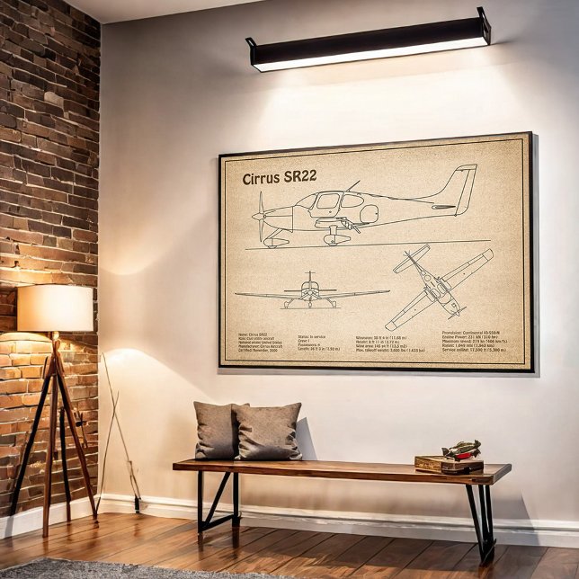 Cirrus SR22 - Flugzeugherstellungspläne für Zeichn Poster (Von Creator hochgeladen)