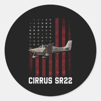 Cirrus Sr22 Luftfahrzeuge Runder Aufkleber