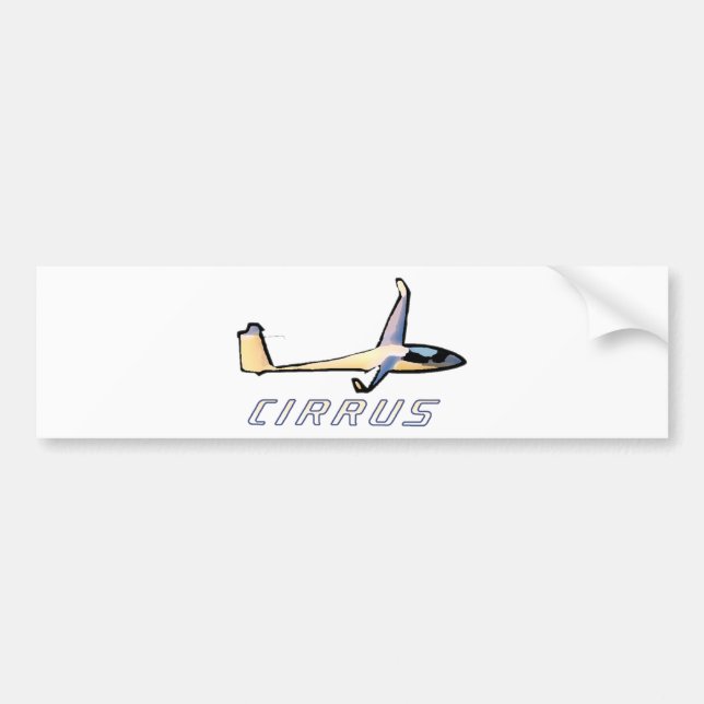 Cirrus-Standard-Segelflugzeug Autoaufkleber (Vorne)