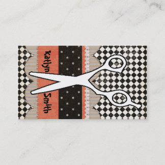 Cisaillements de cheveux, coiffeur, carte de