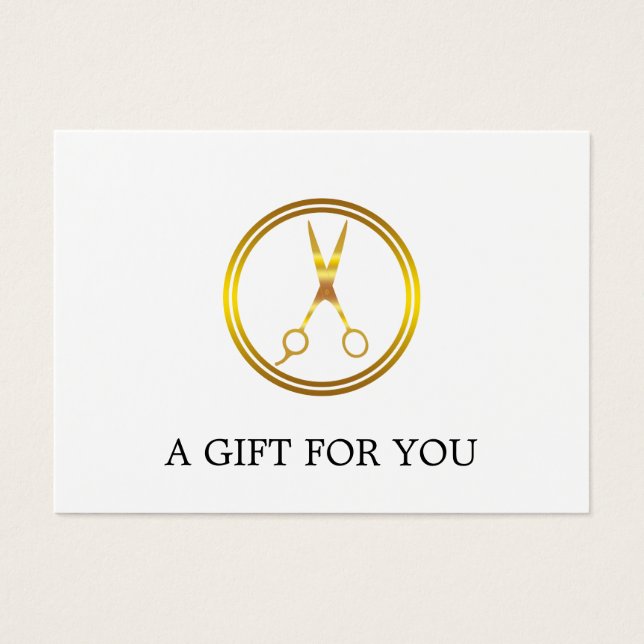 Ciseau Cercle Or Faux Minimal Élégant (Devant)