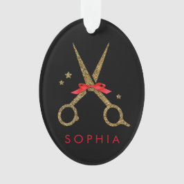 Ciseaux à parties scintillant dorée - Coiffeur de