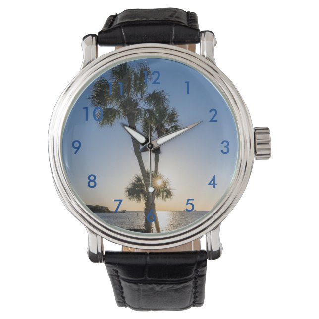Ciseaux de palmier Montre à poignet Silhouette (devant)