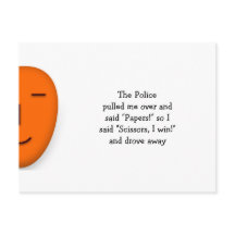Ciseaux de papier de police - Envoyer une carte po