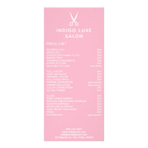 Ciseaux de salon de cheveux Service rose Menu Tari