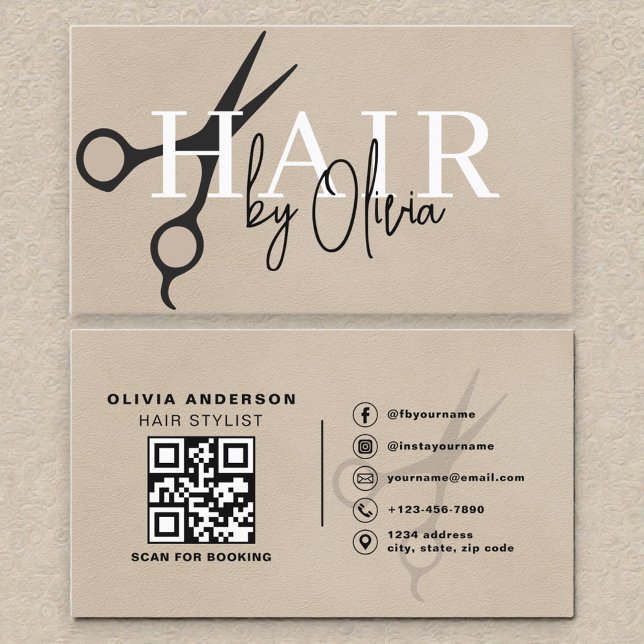 Ciseaux Neutres en Suède Code QR Carte de Visite C (Créateur téléchargé)