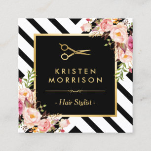 Ciseaux Or Fleurs Cheveux Styliste Rendez-vous