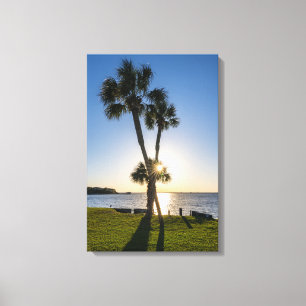Ciseaux Palm Tree Silhouette toile Impression