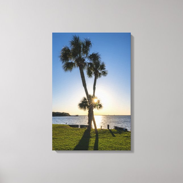 Ciseaux Palm Tree Silhouette toile Impression (Recto)