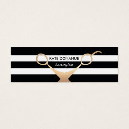 Ciseaux Salon rayé noir et blanc Rendez-vous