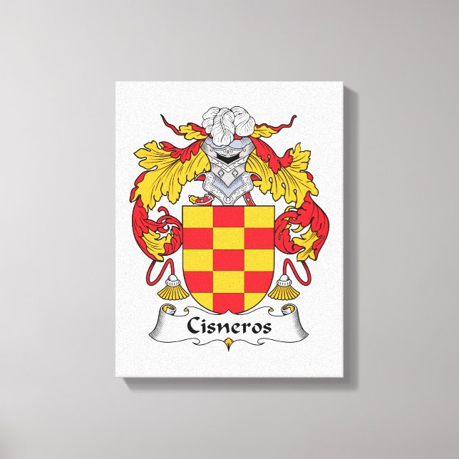 Cisneros Familienwappen Leinwanddruck (Vorderseite)