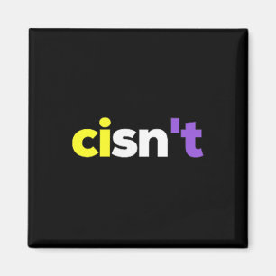 Cisnt Non-Binary Lgbtq Pride, Enby Present _ Nonbi Magnet