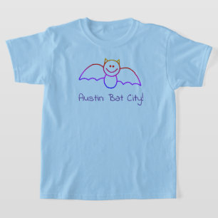 CISV Austin Child's Blue Bat City T - Shirt