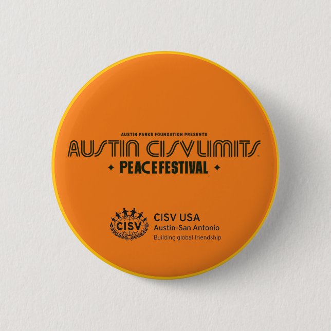 CISV Austin "CISV Limit Peace Festival" Button (Vorderseite)