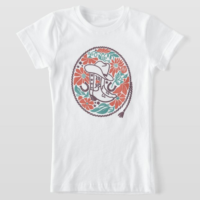 CISV Austin Cowboy Hat, Boots Girl's T-Shirt (Ablage )