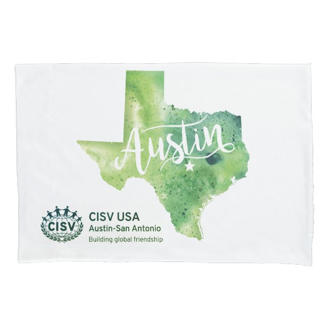 CISV Austin Environment/Sustainability Pillowcase Kissenbezug (Vorderseite)